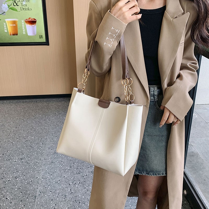 2023 Autumn New Bag Women'S Fashion Simple Shoulder Bag Niche Western Style 2-Piece Casual Fashion Tote Bag - Image 5
