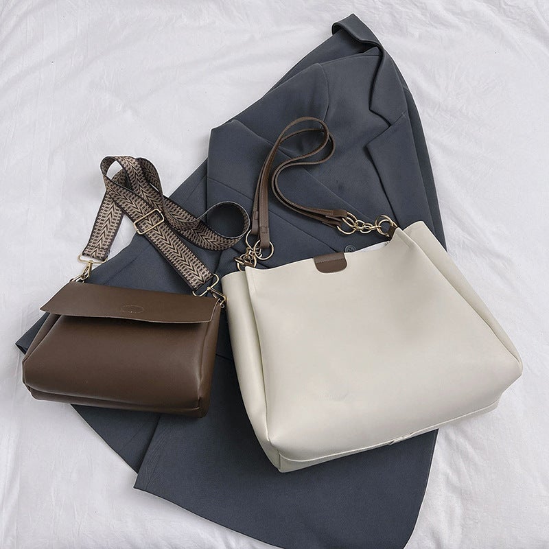2023 Autumn New Bag Women'S Fashion Simple Shoulder Bag Niche Western Style 2-Piece Casual Fashion Tote Bag - Image 1