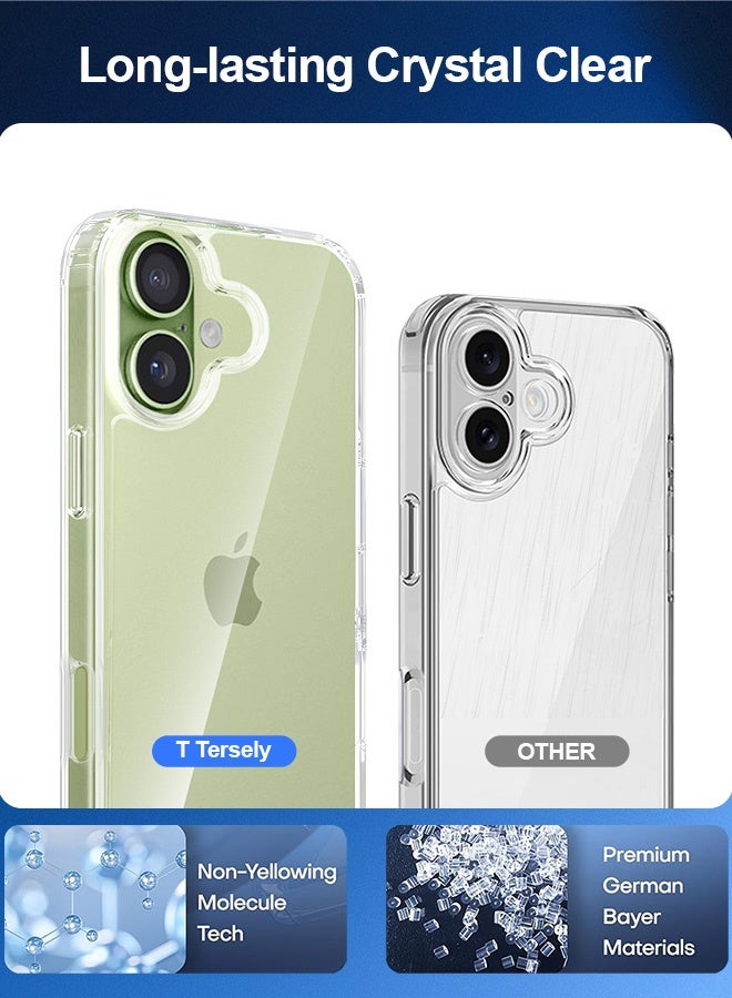 Tersely Crystal Case Cover for iPhone 17 6.3-inch, Compatible with MagSafe, Scratch-Resistant Back, Anti-Scratch Clear Back Magnetic Slim - Image 4