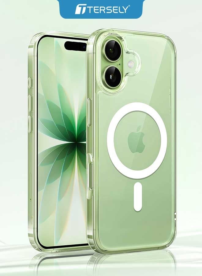 Crystal Case Cover for iPhone 17 6.3-inch, Compatible with MagSafe, Scratch-Resistant Back, Anti-Scratch Clear Back Magnetic Slim