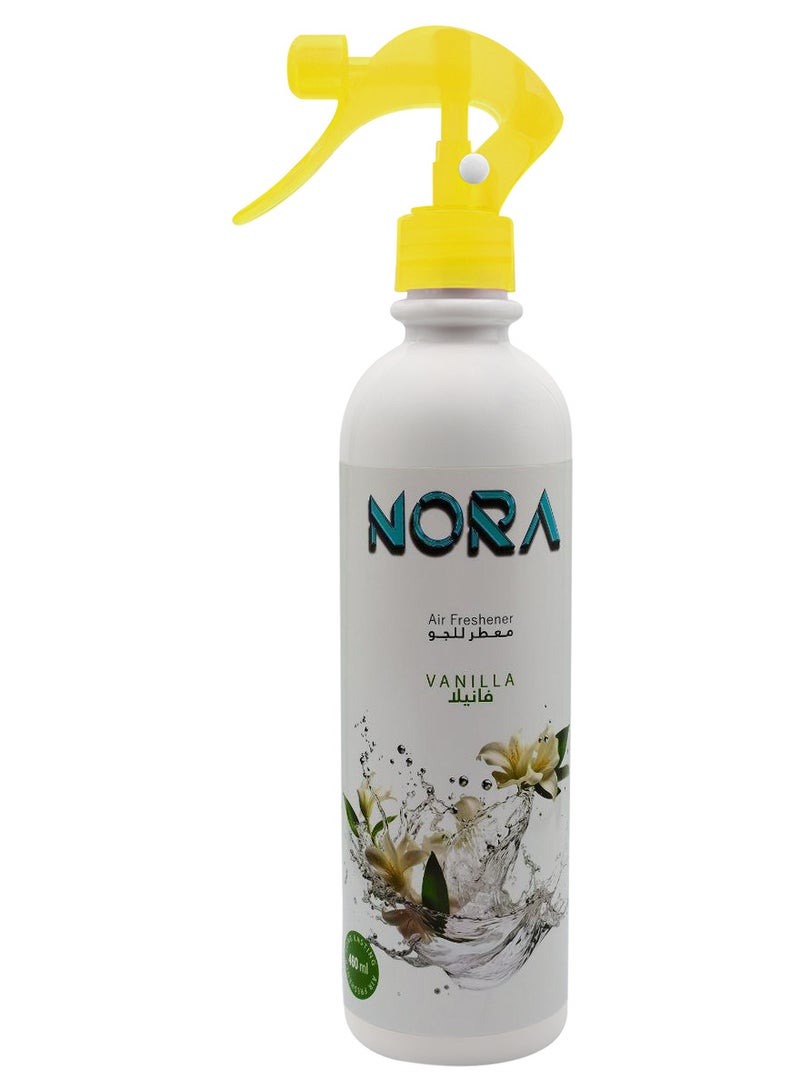 NORA Vanilla Air Freshener Spray 460ML Long-Lasting Fresh Scent for Home and Office - Image 2