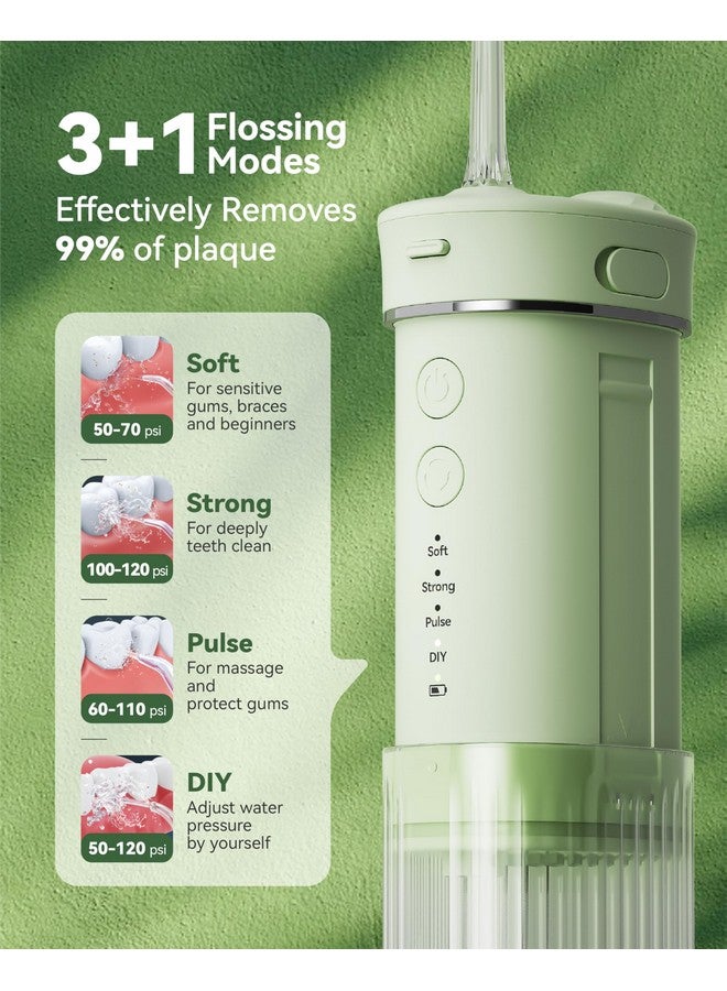 JTF Travel Water Flosser,Portable Water Flosser, Water Teeth Cleaner Pick,Mini Portable Oral Irrigator, Telescopic Water Tank, 5 Nozzles, Ipx7 Waterproof, Cordless Water Flosser For Teeth, Gums - Image 2