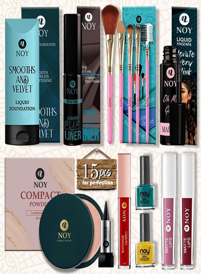 NOY Makeup Combo Kit For Women Portable Full Set For On-The-Go Elegant Gifting Box - Image 2