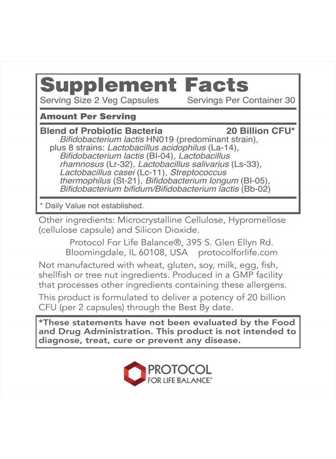 Protocol For Life Balance Bifido Digest - Supports Gastrointestinal Well-Being and Transit Time, Immune System Support, Colon Health Support - 60 Veg Capsules - Image 2