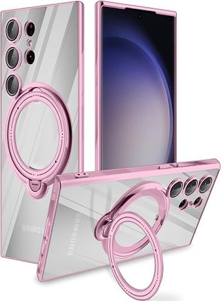 Slim Fit Case Compatible with Samsung Galaxy S23 Ultra - Supports Wired Charger with Built-in Camera Ring Holder Lightweight Flexible Soft Case (Pink) - pzsku/ZFCF2B08220A122C704F0Z/45/_/1724340752/22e3cb7f-d93e-4624-b294-f0e6b89369b2