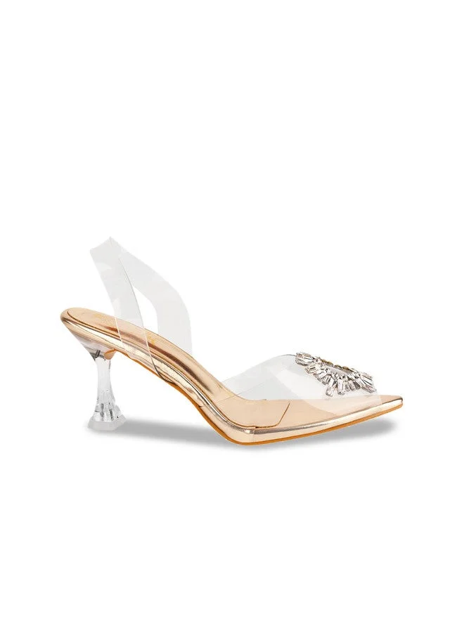 Shoetopia Shoetopia Girls Embellished Peep Toe Platform Pumps