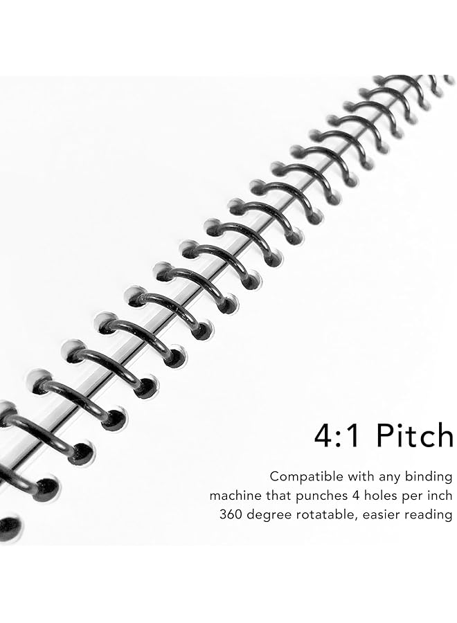 erorex 18 Pcs Spiral Binding Coils 4:1 Pitch Plastic Binding Coils Kit 38Mm Diameter 48 Loop 310 Sheet Capacity Spiral Binding Spine For A4 Paper - Image 2