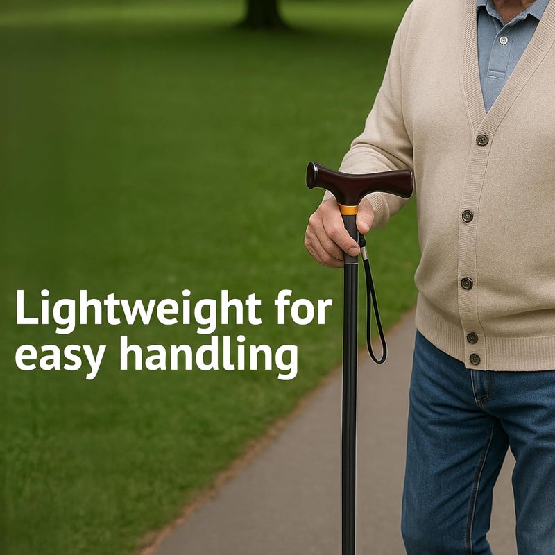 Homecraft Coloured Walking Sticks HeightAdjustable Walking Stick for Stability and Support Black - Image 3