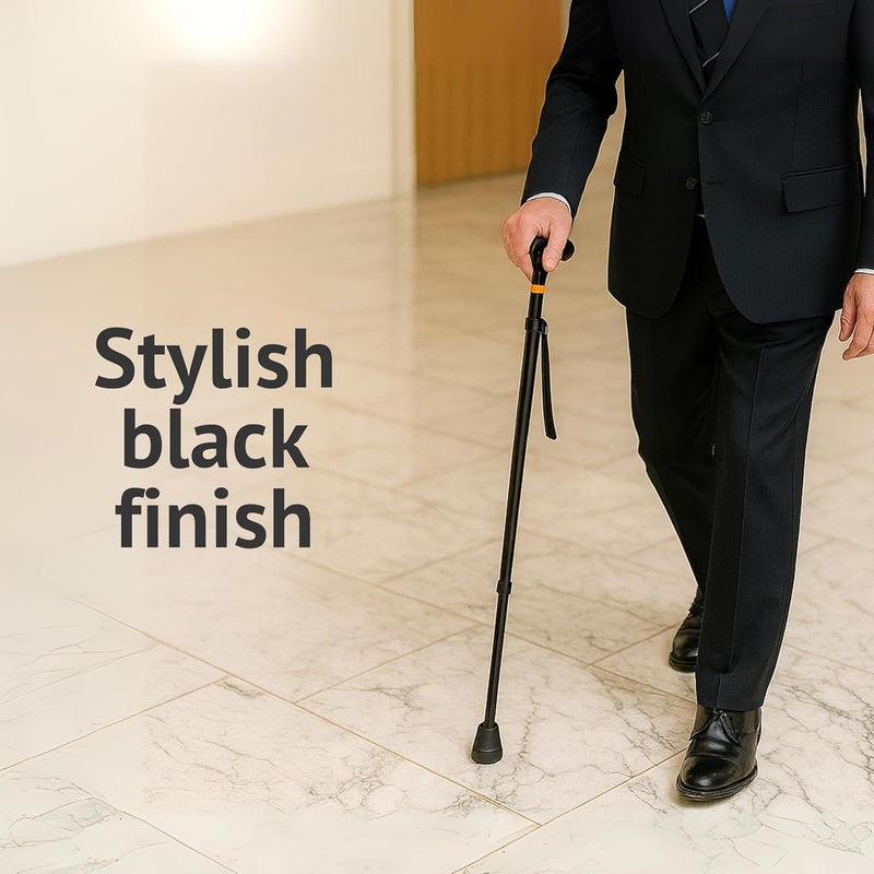 Homecraft Coloured Walking Sticks HeightAdjustable Walking Stick for Stability and Support Black - Image 5
