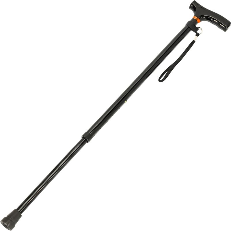 Homecraft Coloured Walking Sticks HeightAdjustable Walking Stick for Stability and Support Black - Image 1