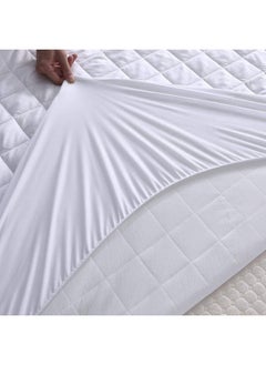 Somer Field - Quilted Fitted Stretchable Mattress Pad - All Side Elastic Deep Pocket - Hypoallergenic - Machine Washable Mattress Topper - White (180 X 200+30 CM) - pzsku/ZFCF2C3D132892E3FE428Z/45/_/1728572846/e09e6b00-9c99-4c91-8d78-244e85b930b4