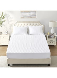 Somer Field - Quilted Fitted Stretchable Mattress Pad - All Side Elastic Deep Pocket - Hypoallergenic - Machine Washable Mattress Topper - White (180 X 200+30 CM) - pzsku/ZFCF2C3D132892E3FE428Z/45/_/1728645593/01226361-4f08-471e-b6c4-81a61c557f03