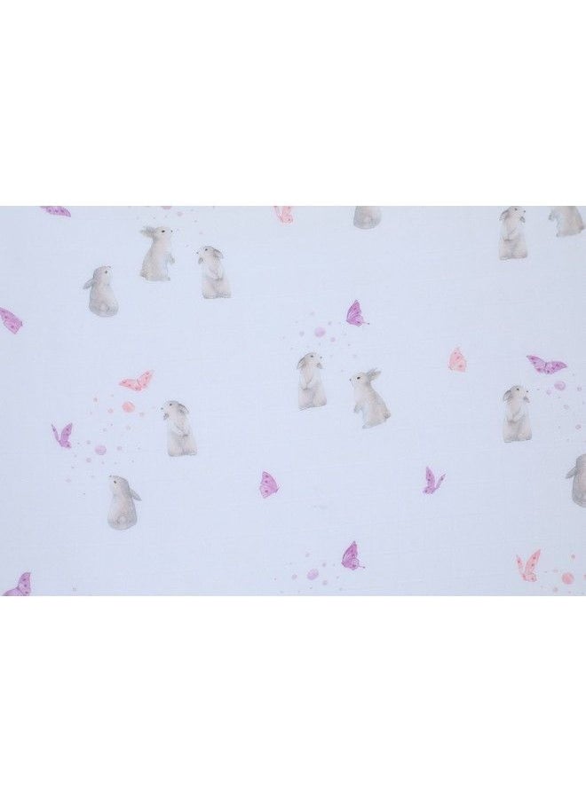 Masilo Organic Cotton Muslin Burp & Bibs Toddlers Cloth Gift Set For Newborn Baby Pack Of 1 Bunny Butterfly  - Image 4