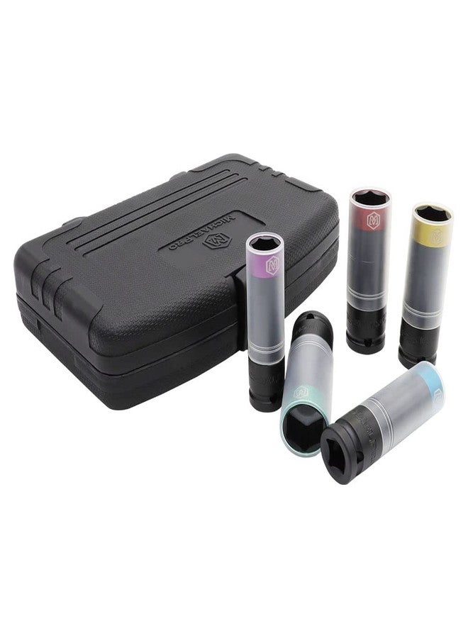 MichaelPro مقبس صامولة عروة مايكل برو، ٥ قطع، مقاوم للتلف، فائق المتانة، بجدار رفيع، مقاس نصف بوصة، لحماية العجلات - ١٥، ١٧، ١٩، ٢١، ٢٢ مم | MP005030 (٥ قطع) - Image 1