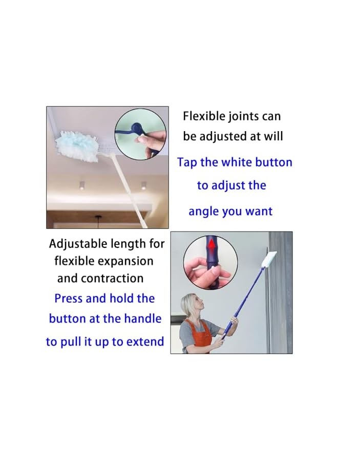 promass Electrostatic Duster Kit with Long & Short Handles | Heavy Duty Extender | 20 Refills | Dusting Made Effortless - Image 4