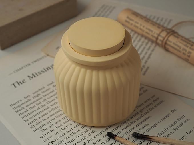 Keshav Creations Keshav Creations Storage Box Resin Molds I Concrete Round Stripe Silicone Casting Mould with Lid I for DIY Handmade Candles Necklace Earring Art Crafts Jewelry Ring Trinket Container Flower Pot  - Image 3