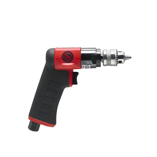 Chicago Pneumatic CP7300C - Air Power Drill, 1/4 Inch (6.5 mm), Keyed Chuck, Pistol Handle, 0.31 HP / 230 W, Stall Torque 1.9 ft. lbf / 2.6 NM, 3300 RPM, Hand Drill, Power Tools & Home Improvement - Image 1