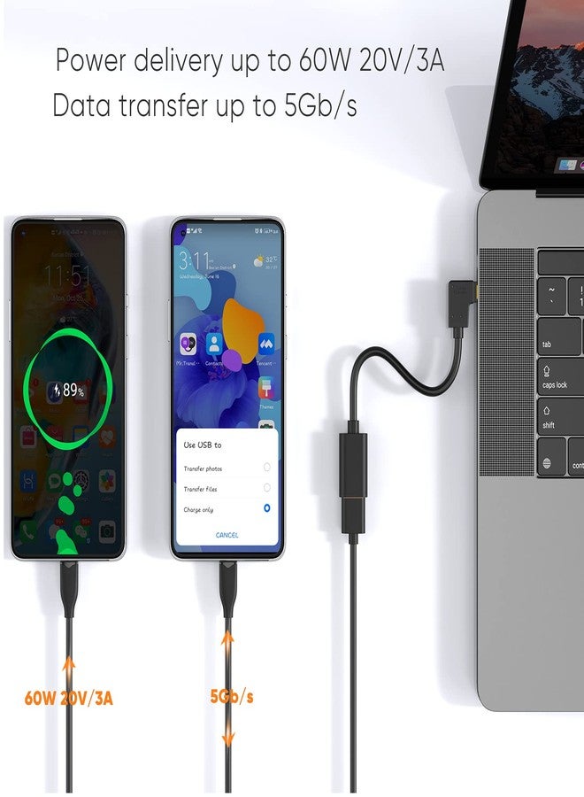 CableCreation Type C to USB 3.0 Adapter, 90 Degree USB C Male to USB A Female OTG Cable Adapter, Compatible with MacBook Pro, Samsung Note 8, Dell XPS 15 etc., 15 cm/Black - Image 3