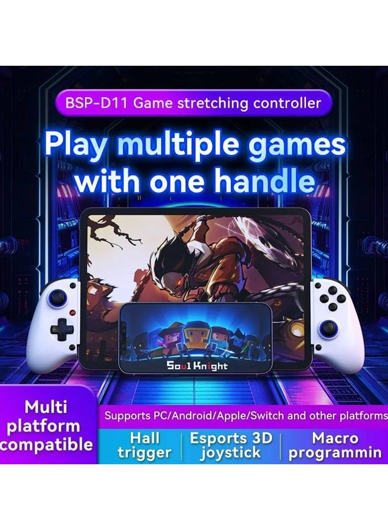 Mobile Cloud Gaming Controller for iPhone 16/15/14, iPad, Android, PC, Switch, PS3/PS4, Gamepad Joystick with Turbo, Hall Effect Trigger, 6-Axis Gyro Sensor, Streaming for PS4/Xbox/PC - Black - Image 2