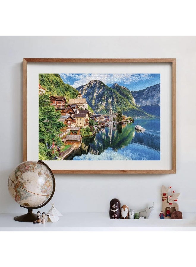 1000 pieces of rural lake landscape puzzle - creative design patterns, rich and colorful artistic experience, suitable for adults and children - Image 3