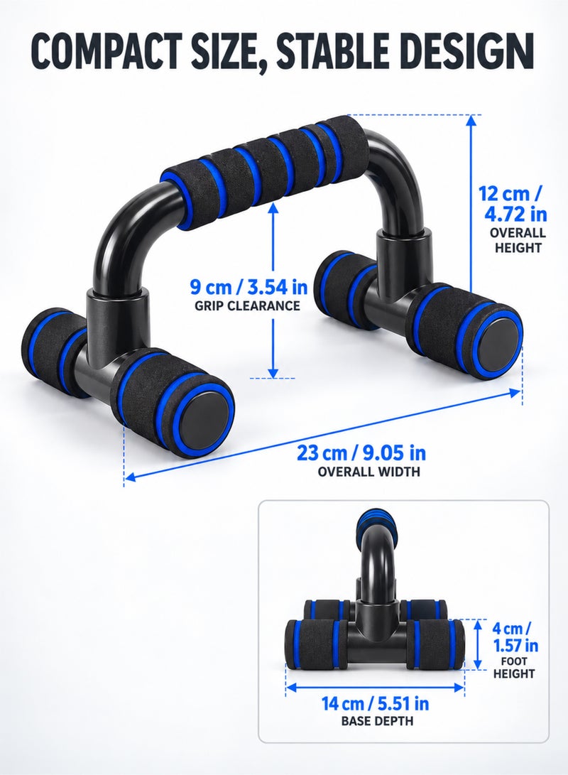 PRO ACTION Push-Up Bars with Non-Slip Foam Handles for Arm, Chest and Shoulder Training, Fitness Press Up Stand for Home Gym - Image 3