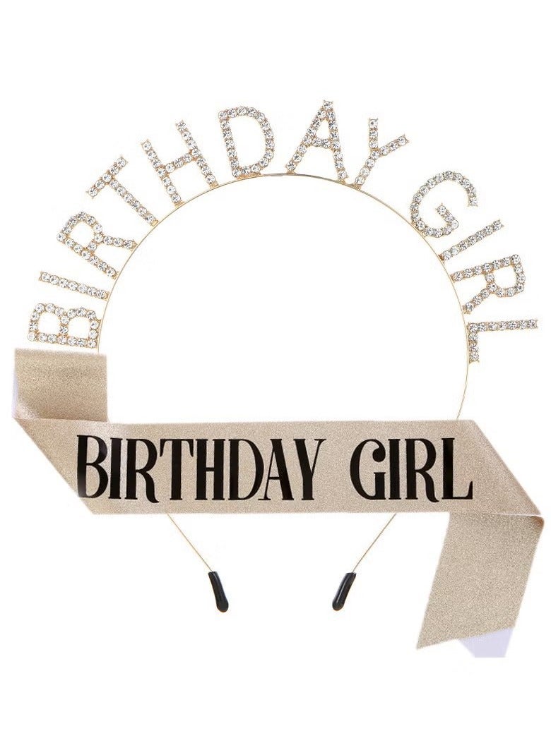 Girl Birthday Sash And Rhinestone Tiara Set - Image 2