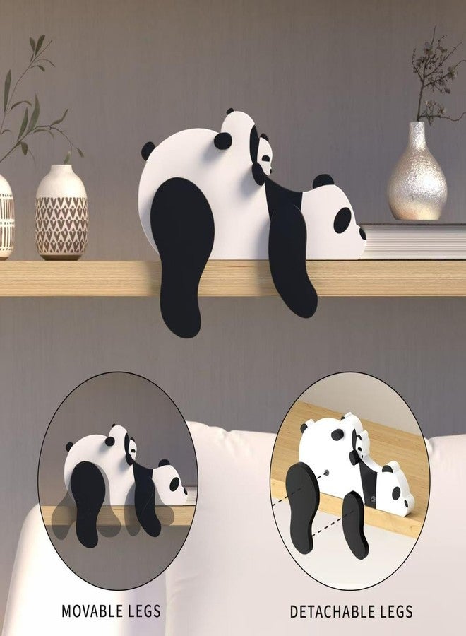 PUTSKA Woodland Nursery Decor - Wooden Animal for Baby Boy Nursery Decor, Forest Decoration for Room, Shelf, Bedroom (Panda) - Image 5