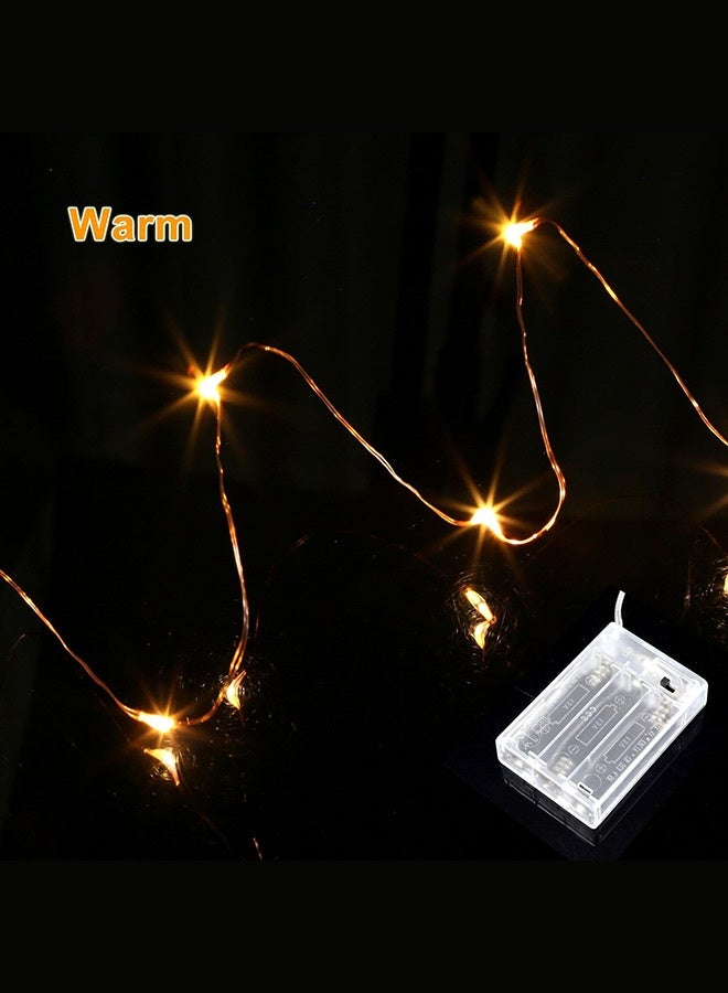 Tersely Fairy Christmas Diwali Ramadan Lights Battery Operated,20M/66ft/200 LED Warm White String Light, Waterproof Battery Case, Indoor Outdoor Lights for Xmas Tree Wedding,Party Events Garden Spring Decoration - Image 4