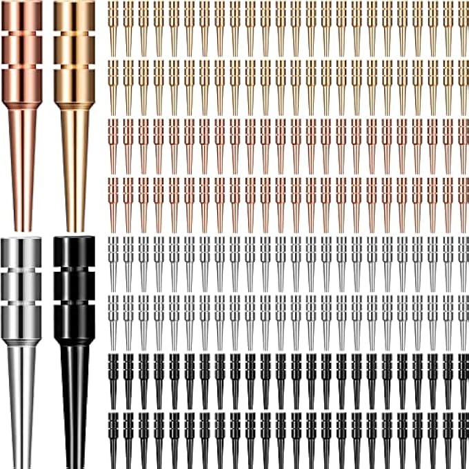 Lewtemi 192 Pieces Metal Cribbage Pegs Cribbage Board Pegs Fit 1 8 Holes Cribbage Pegs Friend and Family Pack for Cribbage Traditional Board Game 4 Colors - Image 2