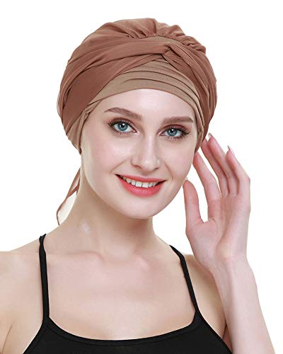 FocusCare Hair Turban Head Wrap For Women Chemo Hats For Cancer Easy Tie Bandana - Image 5