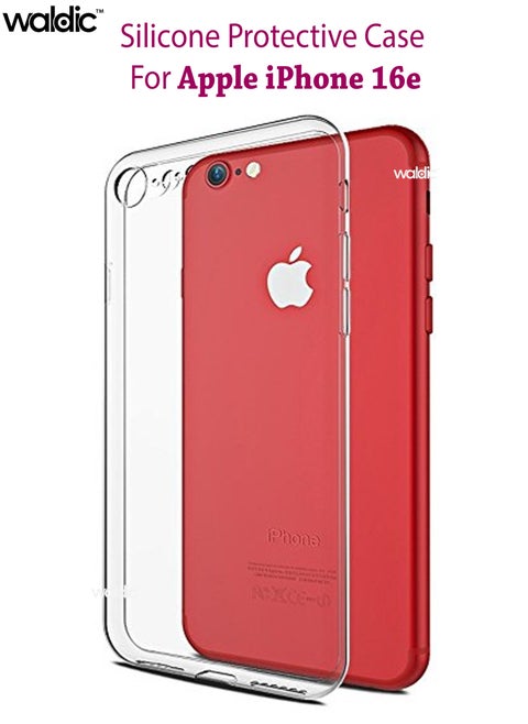 جراب Apple iPhone 16e Premium | غطاء سيليكون ممتاز مصمم لهاتف Apple iPhone 16e | جراب Apple iPhone 16e مع حماية من الكاميرا والسقوط، غطاء خلفي رفيع واقٍ لهاتف Apple iPhone 16e - شفاف