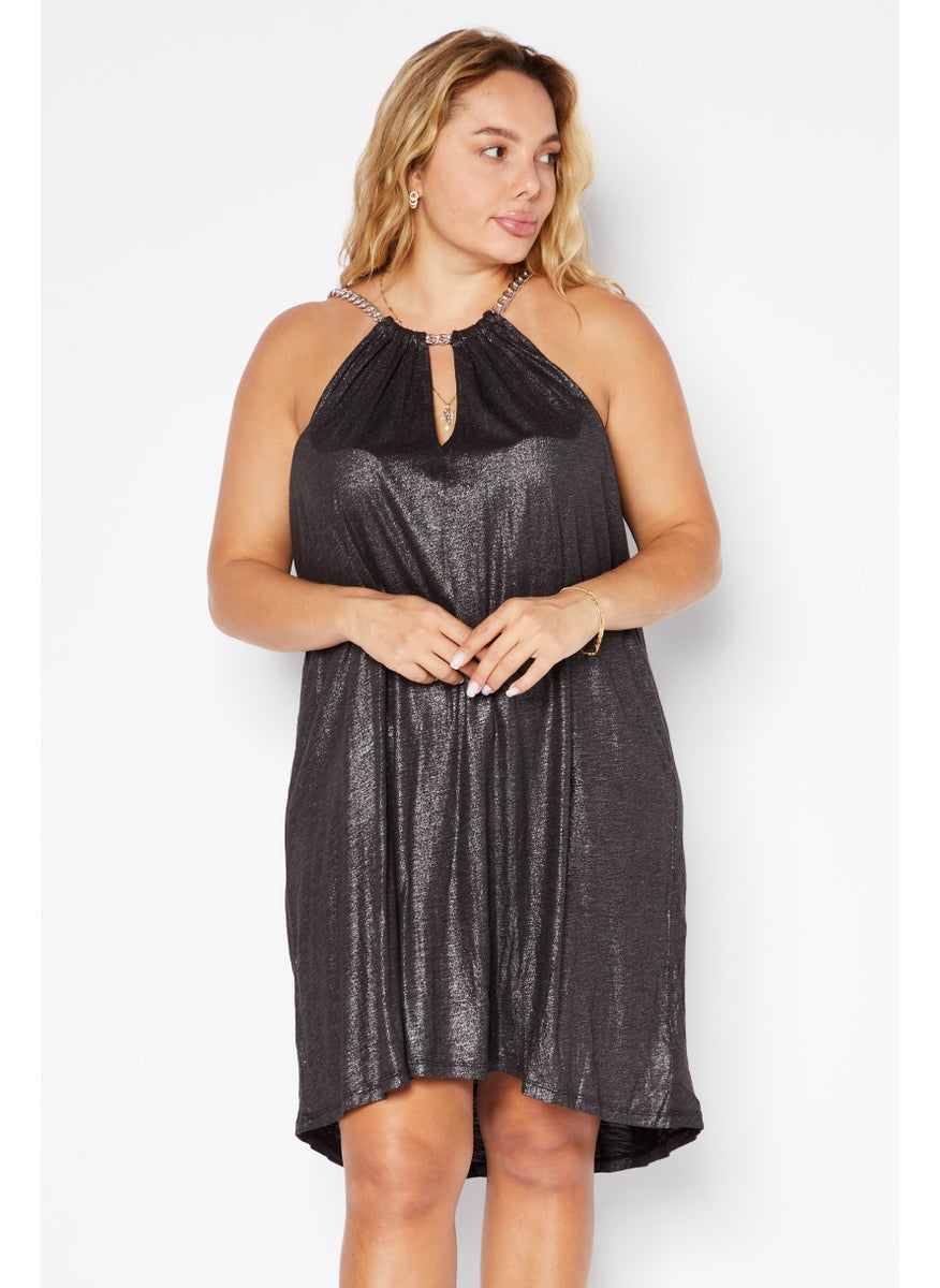 Michael Kors Women Textured  Mini Party Dress, Black  - Image 1