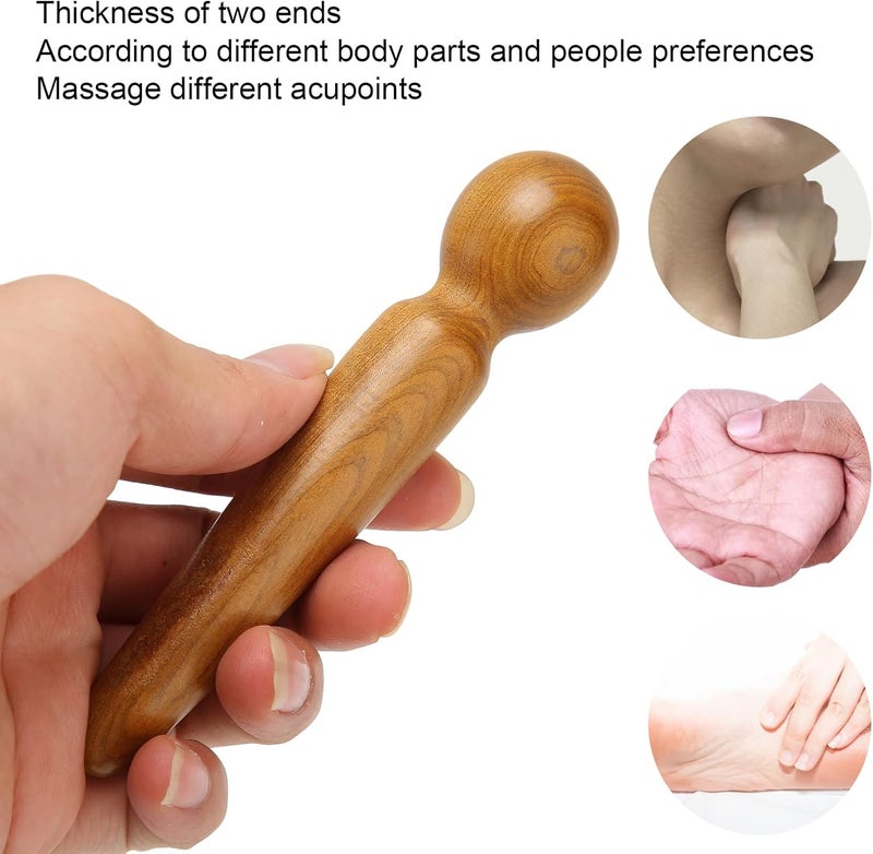 ZJchao Point Massager Foot Wooden Massage Stick Reflexology Massage Manual Massage Stick Acupuncture Pen Massage Pen for Shoulder Back Leg Relaxation Pain Relief - Image 2