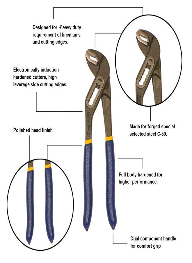 Buram Water Pump Pipe Wrench Pliers For Use On Pipes And Nuts Adjustable Wrench Set - Image 2