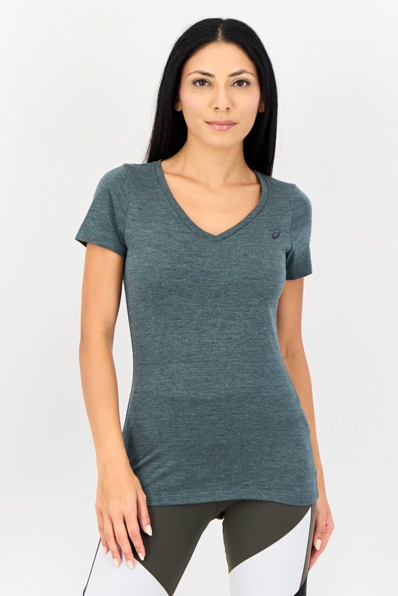 asics Women Sportswear Fit Short Sleeve Training T-Shirt, Dark Grey - Image 1