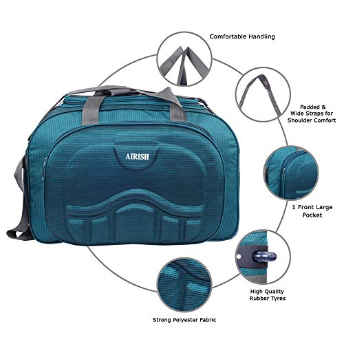 Airish Polyester 30 Cms Duffle Bag(Duffel bag_ Green-06) - Image 4