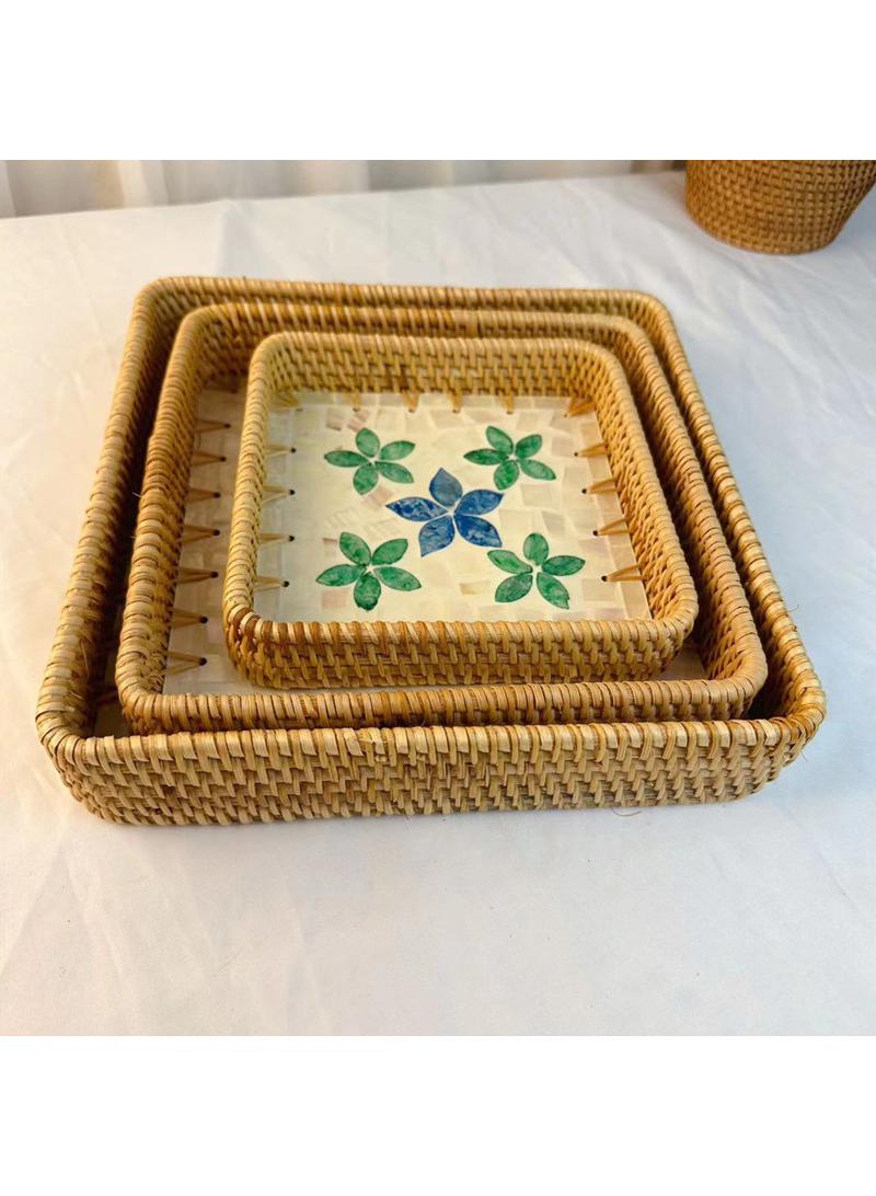 general 3-Piece Vegetable Fruit Storage Basket Dim Sum Tray - Image 1