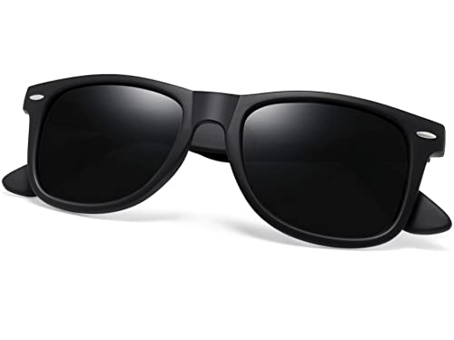 Joopin Square Sunglasses Polarized UV Protection, All Black Shades for Men Women, Oversized Costume Sun Glasses - Image 1