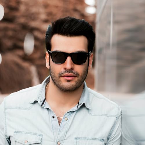 Joopin Square Sunglasses Polarized UV Protection, All Black Shades for Men Women, Oversized Costume Sun Glasses - Image 2