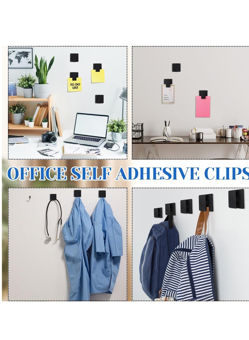 8 قطع مشابك ذاتية اللصق كبيرة الحجم لتعليق المنسوجات الجدارية، لا تحتاج إلى حفر، حامل مناشف، خطافات أعلام زنبركية قابلة للتعديل 15 مم للحمام والمطبخ والمكتب والفندق - Image 4