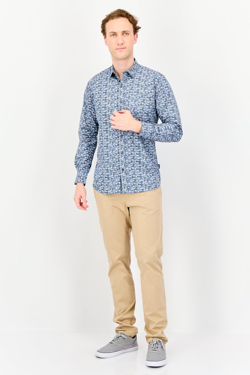 Kenneth Cole Men Regular Fit Floral Print Long Sleeves Casual Shirt, Multicolor  - Image 3