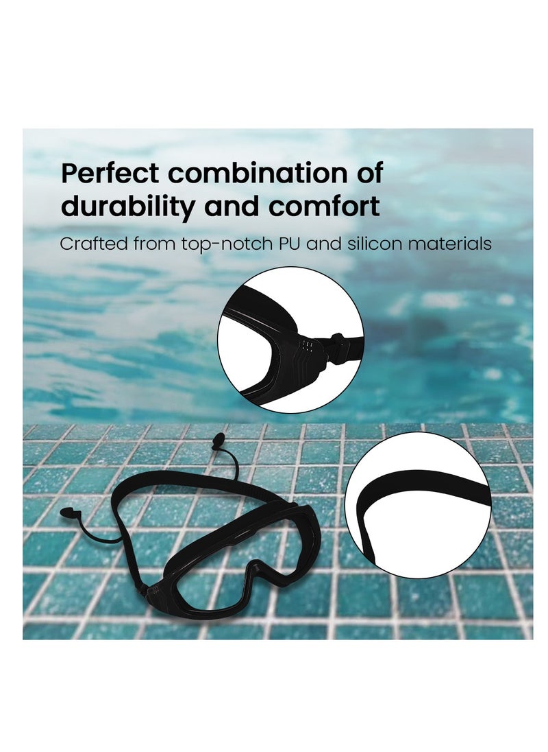 EL1006 Stylish Swimming Goggle with Anti-Fog and UV Protection | Material : Silicon, PU | With Adjustable Strap for Fit Adjust | Soft Silicone Gasket for Leak Proof | With Hard Case - pzsku/ZFCF3D406BED3D0B73A97Z/45/_/1713606733/f5a43bee-bc0e-4ff3-998a-4567e83e501a