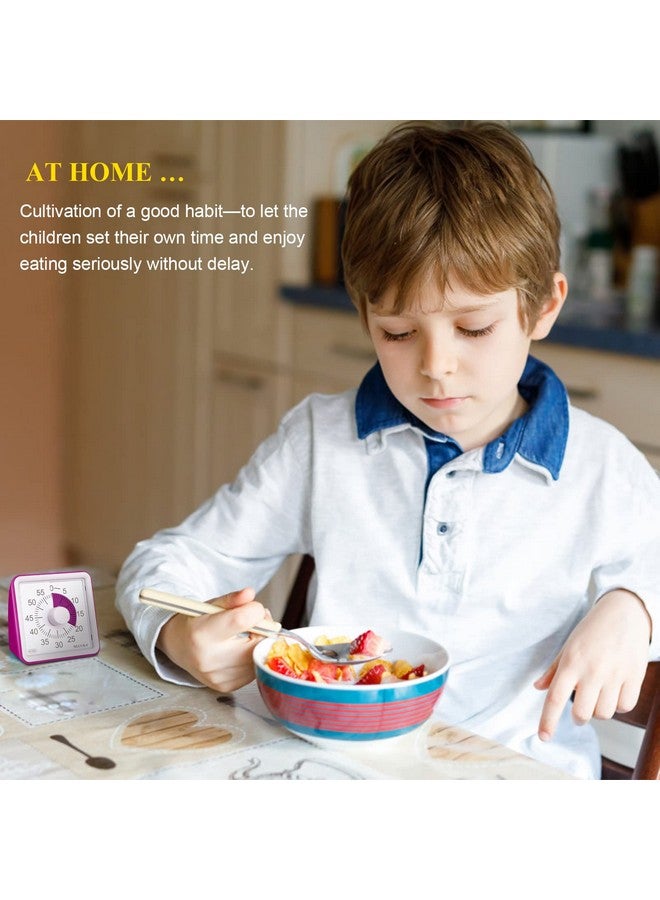 Secura 60-Minute Visual Timer, Classroom Timer, Countdown Timer for Kids and Adults, Time Management Tool for Teaching (Violet & Violet) - Image 5