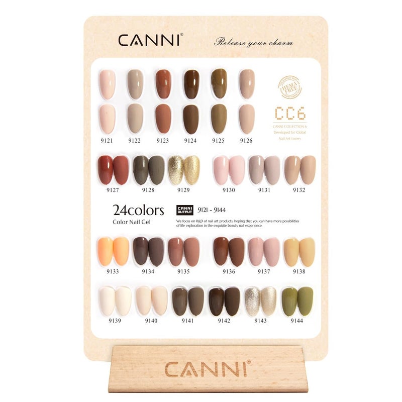 CANNI 30Pcs 9ML Hema-free Gel Nail Polish Set,Nude Brown Red Glitter Gold Gel Polish Kit Soak Off LED Nail Gel Polish Set Nail Art Starter Manicure Salon DIY at Home - Image 2