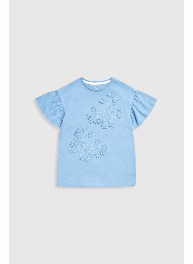 mothercare Blue Butterfly T-Shirt  - Image 2