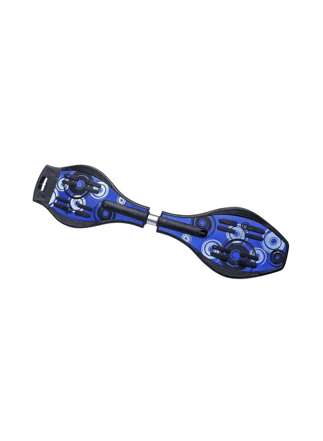 P PAYTAG Swipe Kart® Wave Board Skate Board with Carry Bag | LED Flash Colorful Lights in Wheels | for Outdoor for Kids |Skates for Kids,Plastic Card, DIY Arts Craftfor Children (Blue WB) - Image 1