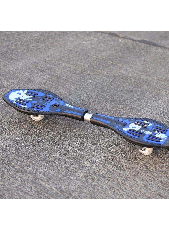 P PAYTAG Swipe Kart® Wave Board Skate Board with Carry Bag | LED Flash Colorful Lights in Wheels | for Outdoor for Kids |Skates for Kids,Plastic Card, DIY Arts Craftfor Children (Blue WB) - Image 5