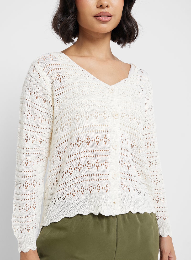 Ginger Crochet Detail Button Up Top - Image 3