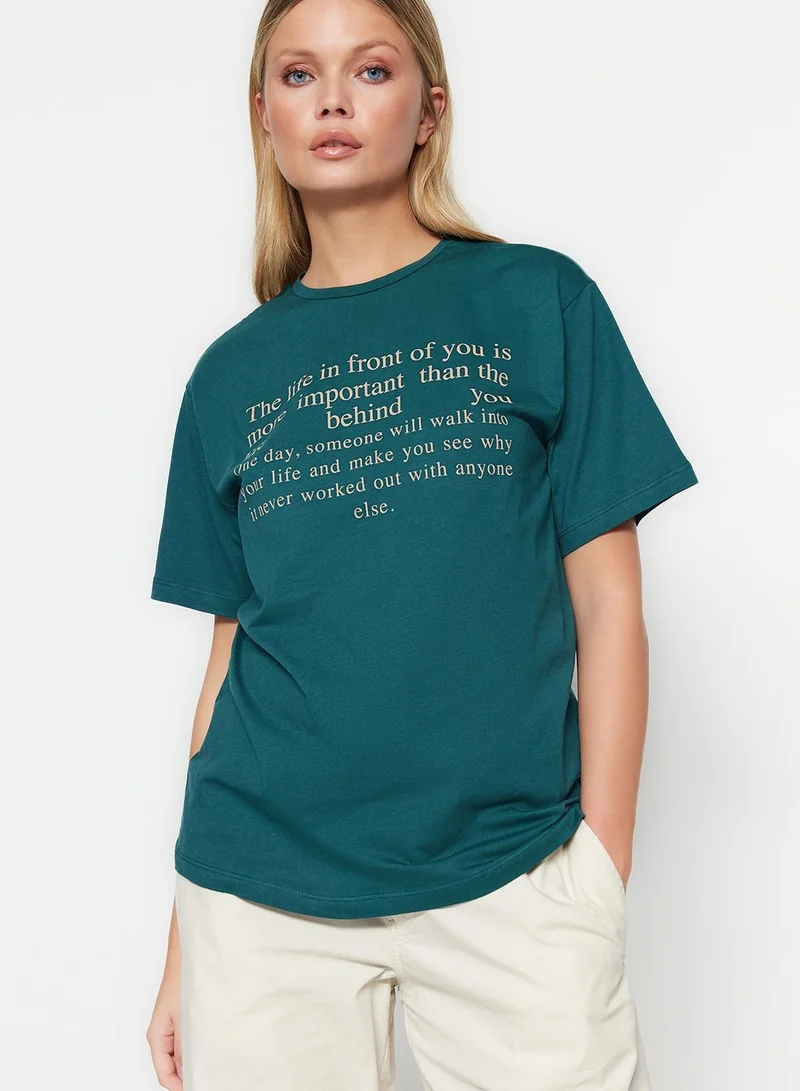 trendyol Crew Neck Graphic T-Shirt
