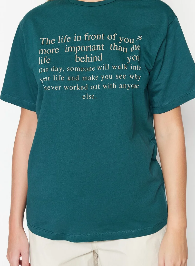 trendyol Crew Neck Graphic T-Shirt